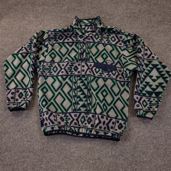 Patagonia Other - Patagonia Synchilla Snap T Fleece Pullover Mens Medium Aztec Southwestern Tribal